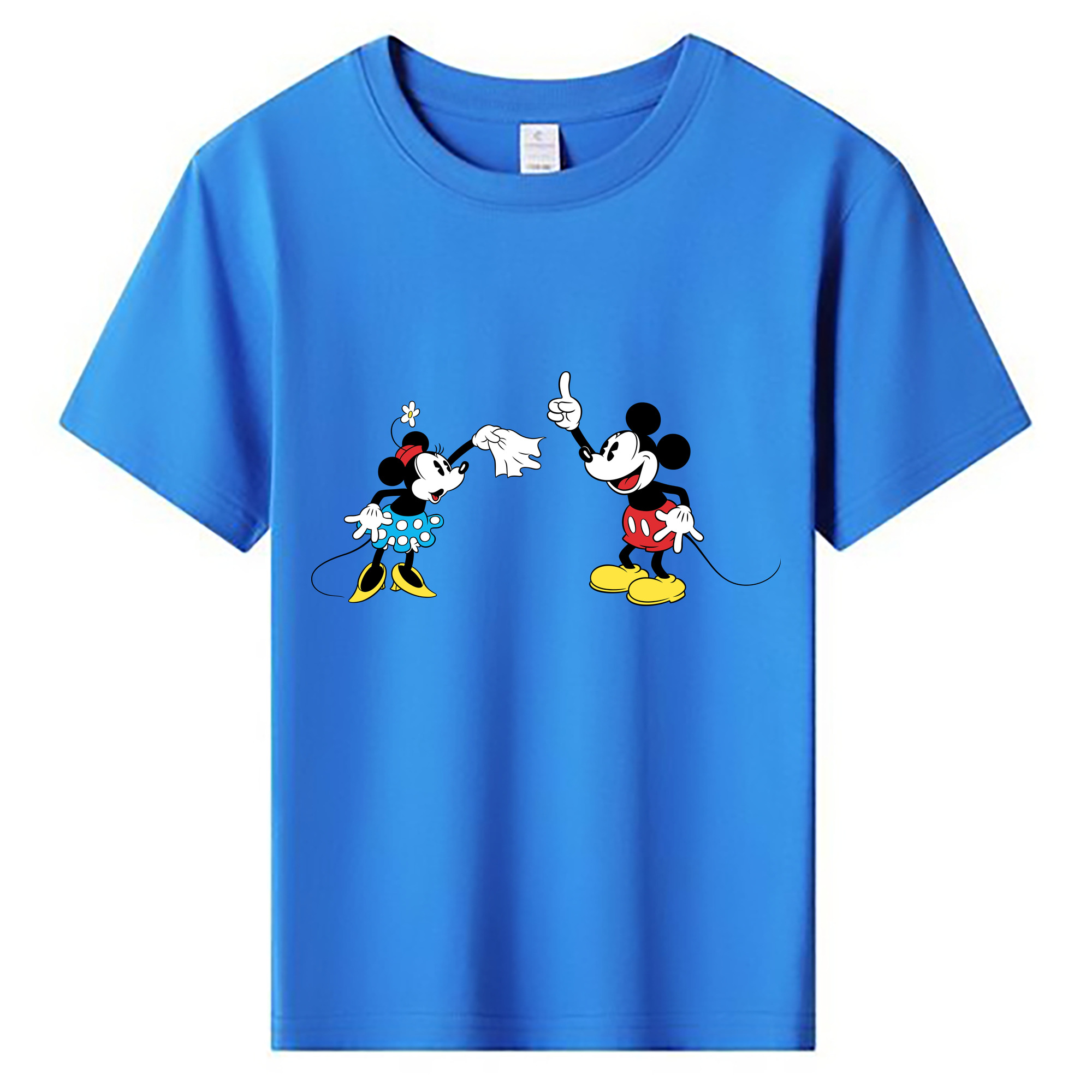 ミッキーマウス Mickey Mouse 綿100％キッズTシャツ（フロントプリント）